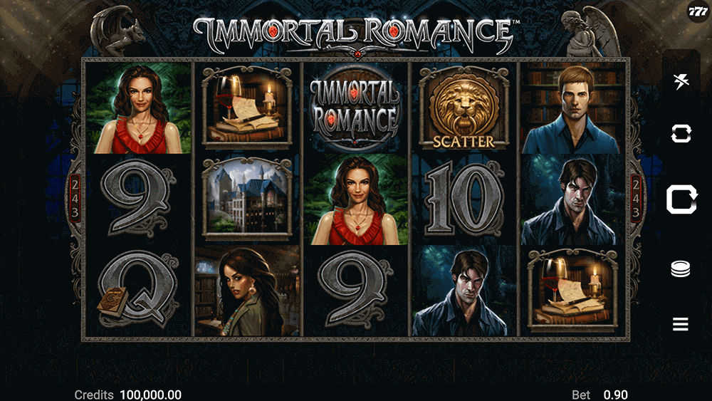 Графика слота Immortal Romance