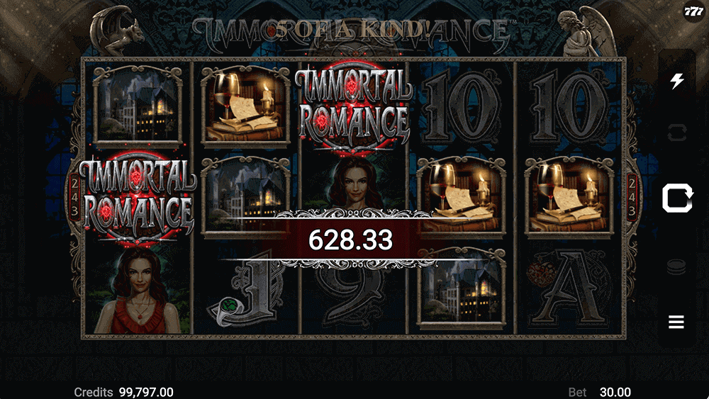 Выигрыш в слоте Immortal Romance